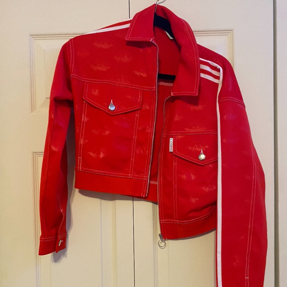 Women's Adidas Originals X Fiorucci Jacket Red Luxury